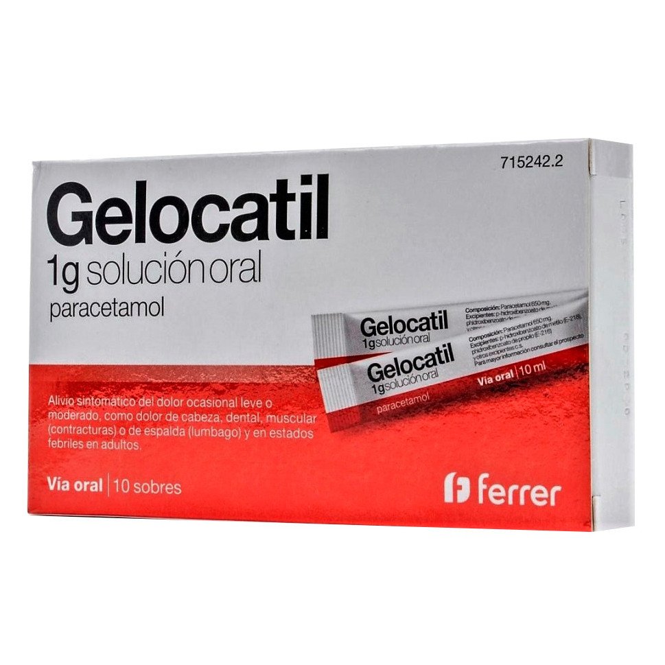Imagen de Gelocatil 1 g solución oral 10 sobres