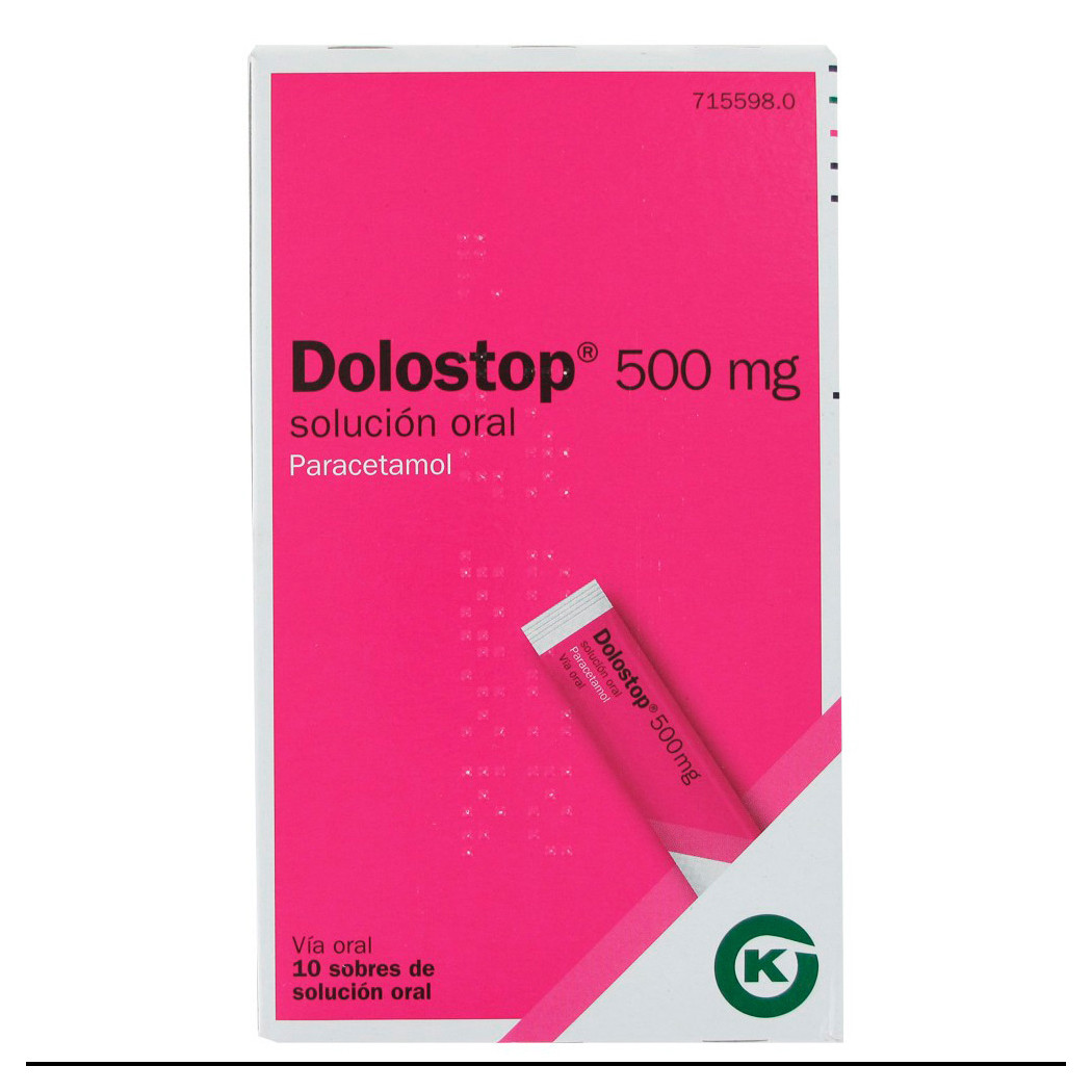Imagen de Dolostop 500 mg sol oral 10 sobres 10 ml