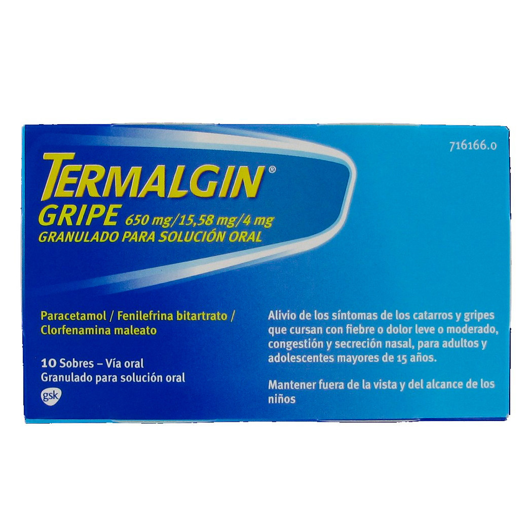 Imagen de Termalgin gripe 650 mg 10 sobres