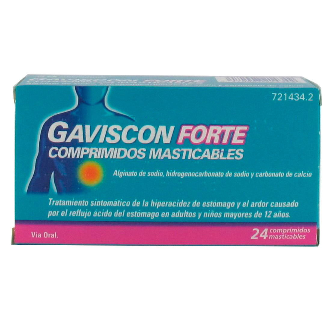 Imagen de Gaviscon forte 24 comprimidos masticable