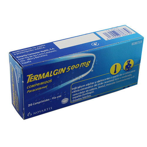 Imagen de Termalgin 500 mg 20 comprimidos
