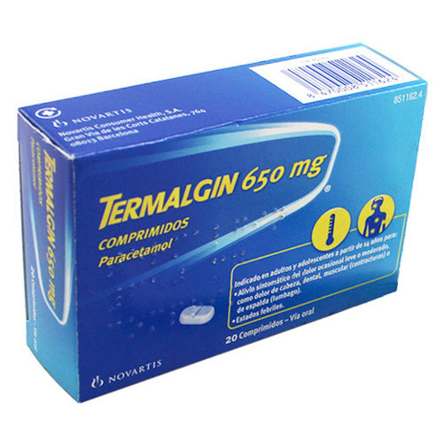 Imagen de Termalgin 650 mg 20 comprimidos