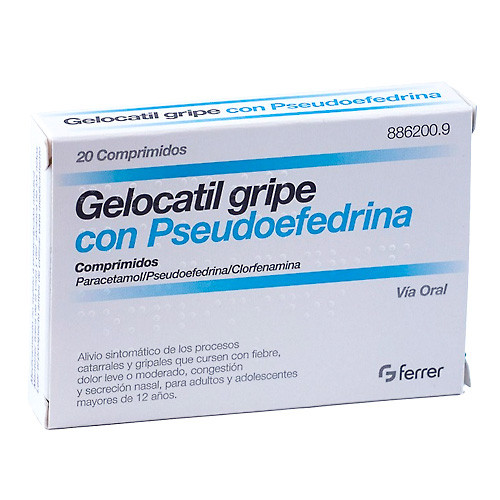 Imagen de Gelocatil gripe c/pseudoefedrina 20 comp