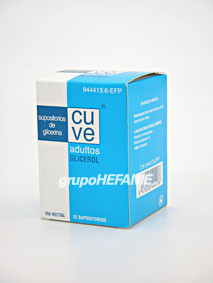 Imagen de Supositorios glicerina cuve adultos 12 u